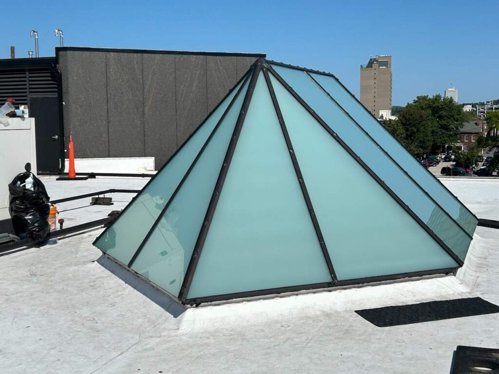 VELUX Horizon Series translucent (frosted) panels providing diffused daylight on a Rhode Island commercial building